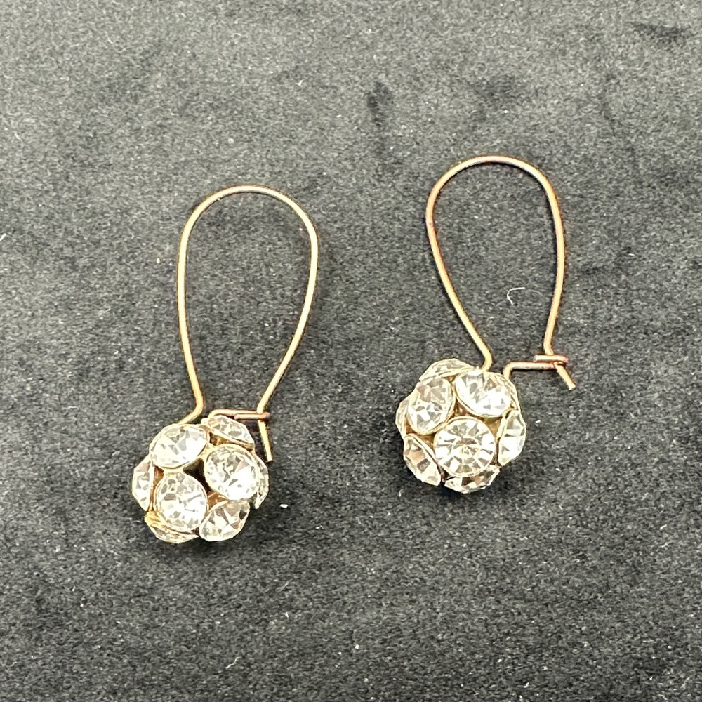 Elegant Gold and Silver Crystal Drop Earrings